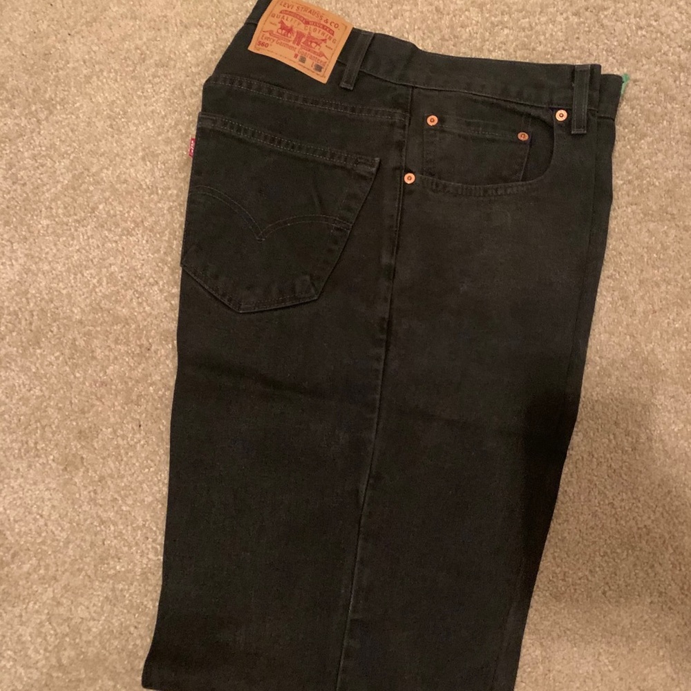 Vintage Black Straight Leg Jeans